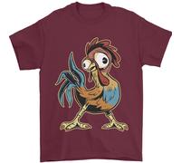 Una Maglietta Da Uomo Con Gallina Di Fattoria Funky 100% Cotone