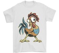 Una Maglietta Da Uomo Con Gallina Di Fattoria Funky 100% Cotone