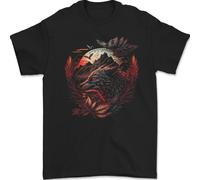 Una Maglietta Da Uomo Evil Night Wolf E Luna 100% Cotone