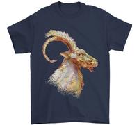 Una Maglietta Da Uomo Per La Fattoria Di Capre In Acquerello 100% Cotone