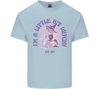 Una Maglietta Divertente Da Strega Per Bambini Con Gatto Per Halloween