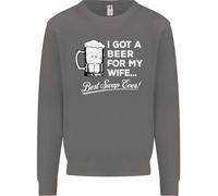 Una Maglietta Divertente Per Mia Moglie Con Birra BBQ Uomo