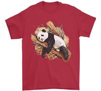 Una Maglietta Ecologica Di Animali Con Orso Panda Che Dorme 100% Cotone