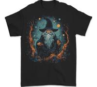 Una Maglietta Fantasia Di Un Saggio Vecchio Mago Uomo 100% Cotone