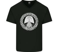 Una Maglietta In Cotone A V Con Nave Vichinga Thor Odin Valhalla Da Uomo