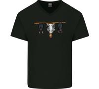 Una Maglietta In Cotone A V Da Uomo Con Un Pollo Divertente E Pipistrelli