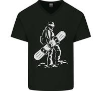 Una Maglietta In Cotone A V Per Uomo Che Fa Snowboard