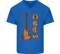 Una Maglietta In Cotone A V Per Uomo Con Design Di Chitarra Rock N ROLL