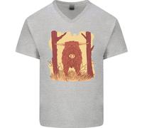 Una Maglietta In Cotone A V Per Uomo Con Mucca Highland