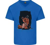 Una Maglietta In Cotone A V Per Uomo Con Orsetto Zombie Di Halloween