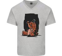 Una Maglietta In Cotone A V Per Uomo Con Orsetto Zombie Di Halloween