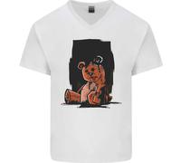 Una Maglietta In Cotone A V Per Uomo Con Orsetto Zombie Di Halloween