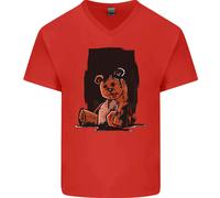 Una Maglietta In Cotone A V Per Uomo Con Orsetto Zombie Di Halloween