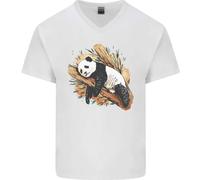 Una Maglietta In Cotone A V Per Uomo Con Orso Panda Che Dorme