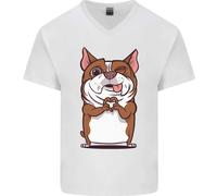 Una Maglietta In Cotone A V Per Uomo Con Un Cucciolo E Un Cuore