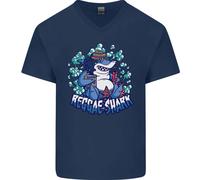 Una Maglietta In Cotone A V Per Uomo Reggae Shark