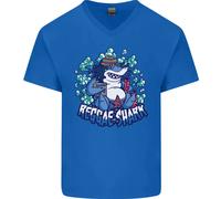 Una Maglietta In Cotone A V Per Uomo Reggae Shark