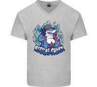 Una Maglietta In Cotone A V Per Uomo Reggae Shark
