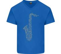 Una Maglietta In Cotone A V Per Uomo Strumenti Musicali In Ottone Banda Saxofono