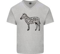 Una Maglietta In Cotone A V Per Uomo Zebra