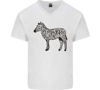 Una Maglietta In Cotone A V Per Uomo Zebra