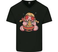 Una Maglietta In Cotone V-Neck Uomo Voodoo Doll Anime