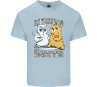 Una Maglietta Per Bambini Con Un Gufo E Un Gatto Lettore Di Libri