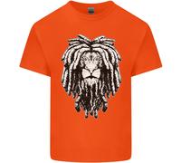 Una Maglietta Per Bambini Con Un Leone Rasta E Dreadlocks Giamaica Reggae
