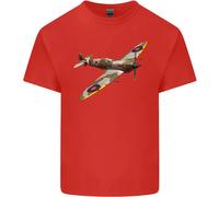 Una Maglietta Per Bambini Supermarine Spitfire Fying Solo Ragazzi E Ragazze