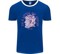 Una Maglietta Ringer Divertente Per Halloween Con Gatto Strega Uomo FotL