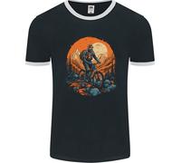 Una Maglietta Ringer MTB Uomo Da Mountain Bike Nella Natura FotL