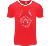 Una Maglietta Ringer Uomo Siberian Husky FotL