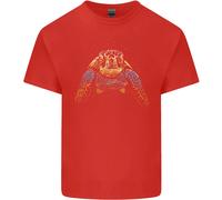 Una Maglietta T-Shirt Cotone Colorata Con Tartaruga Animali Ecologia Oceano Uomo