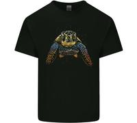 Una Maglietta T-Shirt Cotone Colorata Con Tartaruga Animali Ecologia Oceano Uomo