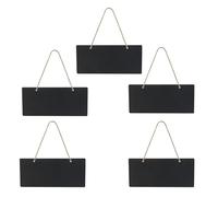 una mini lavagna di gesso, Mini lavagna for messaggi, 5 pezzi, nera, 40,6 x 33 cm, in legno, cancellabile su un lato