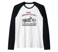 Una Moto è mai Abbastanza Divertente Moto Motociclista Uomo Maglia con Maniche Raglan