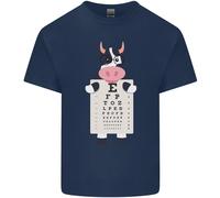 Una Mucca che Tiene Un Snellen Occhio Chart Occhiali T-Shirt Ragazzi Ragazze