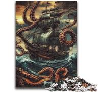 Una nave impigliata nei tentacoli, puzzle da 1000 pezzi per adulti e adolescenti, sfida difficile antistress, rafforza l'amore tra coppie (50x75cm)