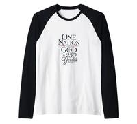 Una Nazione sotto Dio 250 Anni Patriottismo Cristiano Maglia con Maniche Raglan