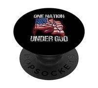 Una Nazione Sotto Dio Americano Usa Stati Uniti America Patriottica Us PopSockets PopGrip Adesivo