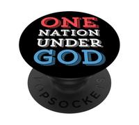 Una nazione sotto Dio USA 4 luglio Retro Vintage PopSockets PopGrip Adesivo
