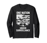 Una Nazione sotto sorveglianza 1984 Stato di Polizia Nessuna Privacy Maglia a Manica