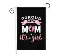 Una neomamma orgogliosa. È un annuncio! Bandiere da Giardino 12,5x18 Pollici - Banner dai Colori Vivaci per Decorazioni Esterne di Giardini e Case - Idee Regalo
