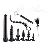 Una palla da allenamento in silicone liscio Sport Training Massager Set di 8 viene fornito con 1 bastone di piume come un regalo.