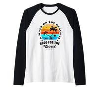 Una Passeggiata sulla Spiaggia Fa Bene all'estate del Sole dell'anima Maglia con Maniche Raglan