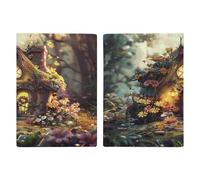 Una piccola casa delle fiabe porta passaporto ultra sottile in pelle PU organizer per documenti da viaggio compatto premium internazionale per passaporto americano custodia per donne uomini