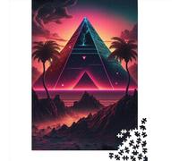Una piramide nella sabbia al neon 645 puzzle per adulti 1000 pezzi Puzzle per adulti e adolescenti Gioco per famiglie 1000 pezzi (38x26 cm)