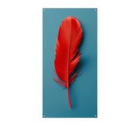 Una piuma rossa copertura porta banner benvenuto ingresso banner festa decorazioni festa festa banner compleanno per celebrazioni festive, 178 x 89 cm