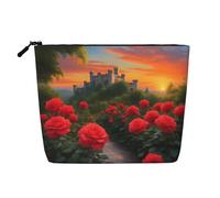 Una pochette per il trucco monostrato effetto lino con cerniera, adatta per le tue esigenze quotidiane o di viaggio.