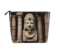 una pochette per il trucco monostrato effetto lino di Ancient Relics con cerniera che garantisce le tue esigenze quotidiane o di viaggio